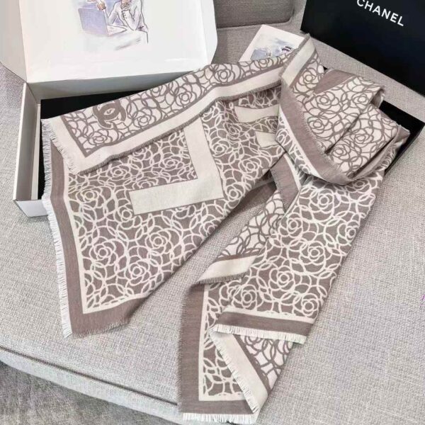 Chanel camellia scarf