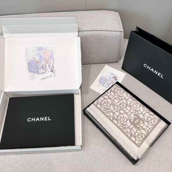 Chanel camellia scarf