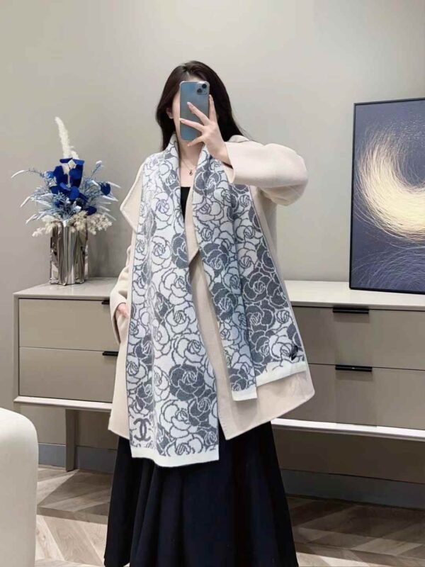 Chanel camellia scarf