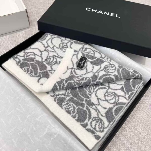 Chanel camellia scarf