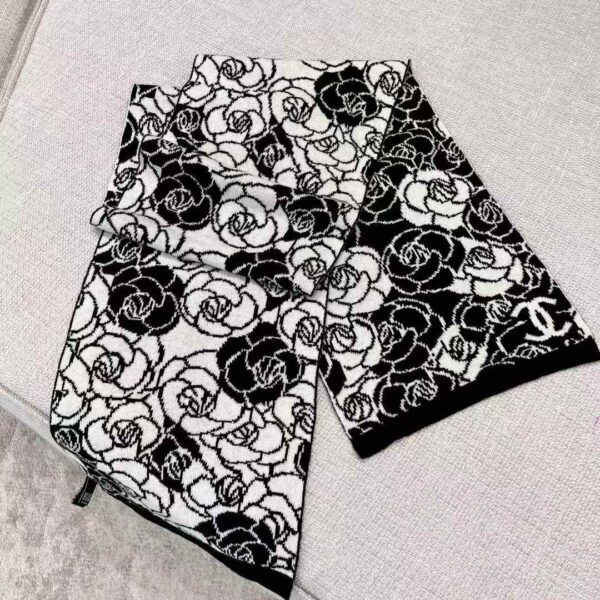 Chanel camellia scarf