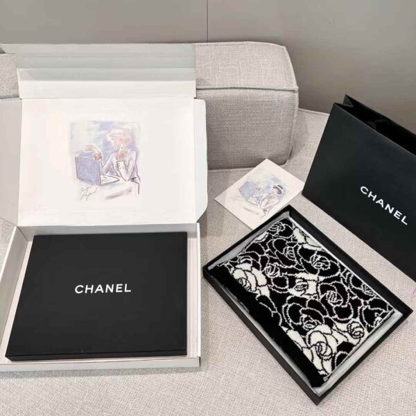 Chanel camellia scarf