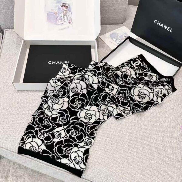 Chanel camellia scarf