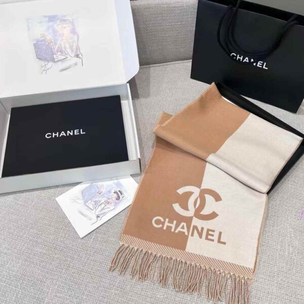 CHANEL Color-blocking scarf