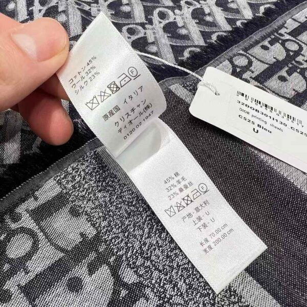 DIOR NEW Denim series letter scarf