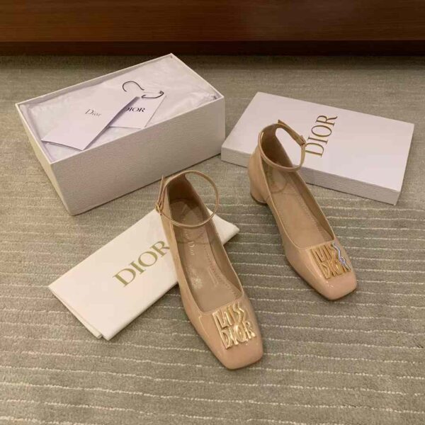 DIOR Thick heeled leather shoes