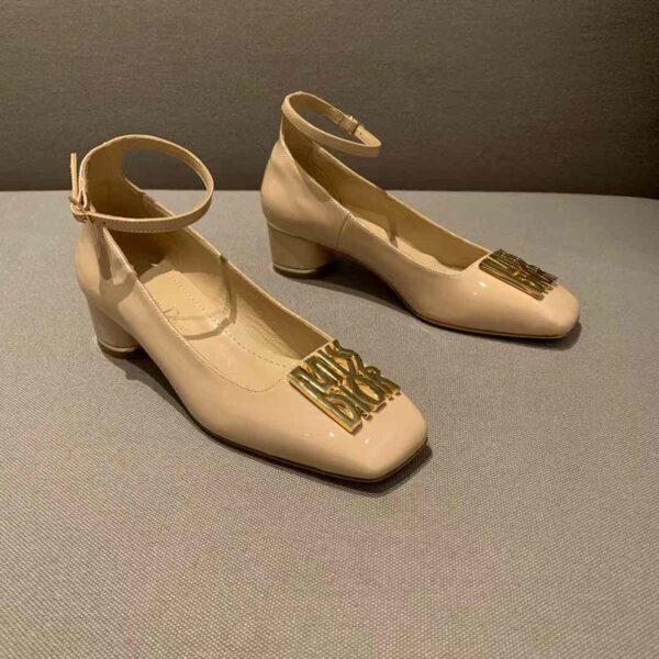 DIOR Thick heeled leather shoes