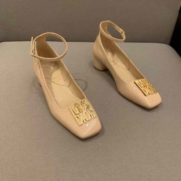 DIOR Thick heeled leather shoes