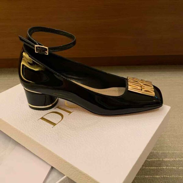 DIOR Thick heeled leather shoes