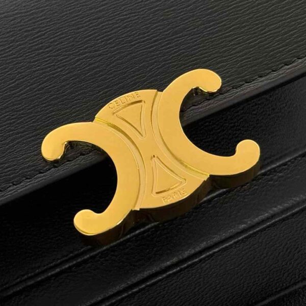 CELINE COMPACT WALLET WITH COIN TRIOMPHE in Shiny calfskin