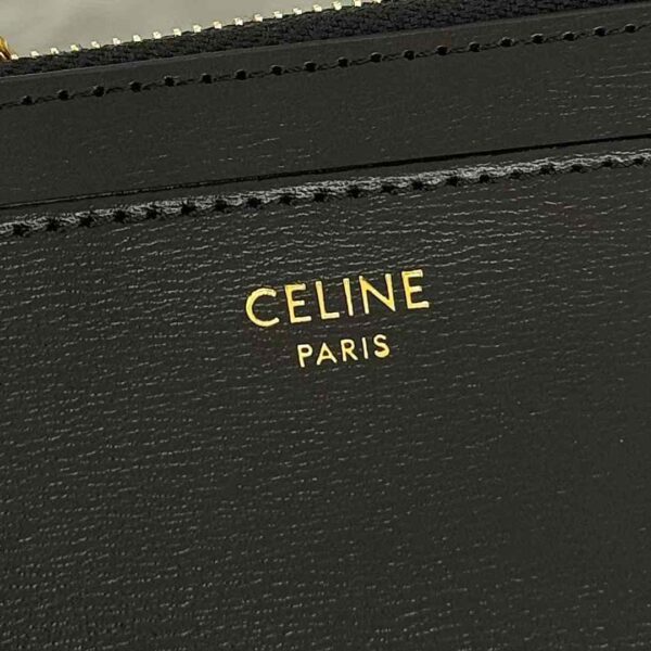 CELINE COMPACT WALLET WITH COIN TRIOMPHE in Shiny calfskin