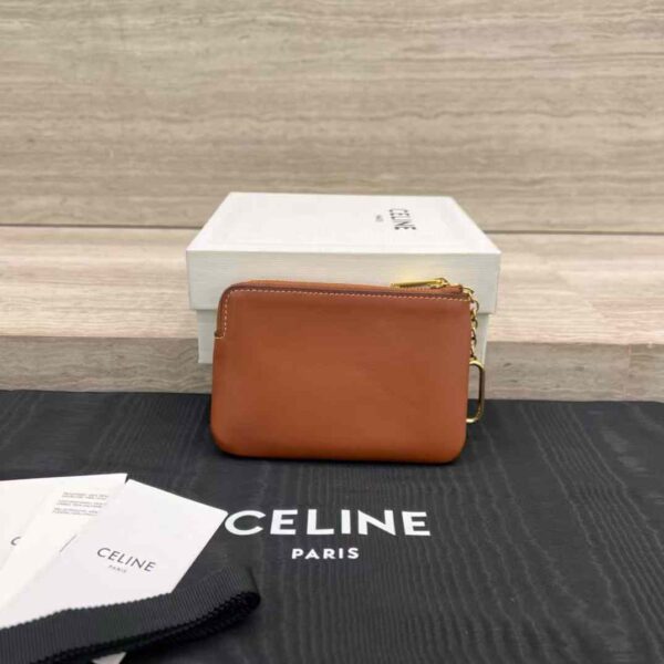 CELINE COIN AND CARD POUCH CUIR TRIOMPHE IN SMOOTH CALFSKIN
