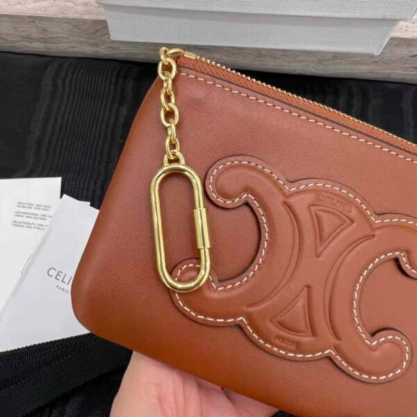 CELINE COIN AND CARD POUCH CUIR TRIOMPHE IN SMOOTH CALFSKIN