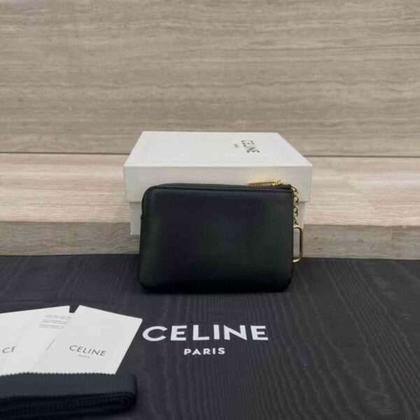CELINE COIN AND CARD POUCH CUIR TRIOMPHE IN SMOOTH CALFSKIN