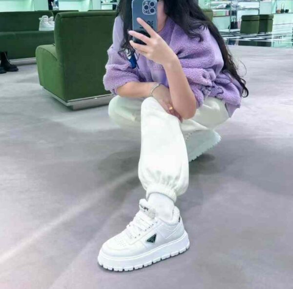 PRADA Lamb fur sneakers