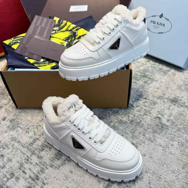 PRADA Lamb fur sneakers