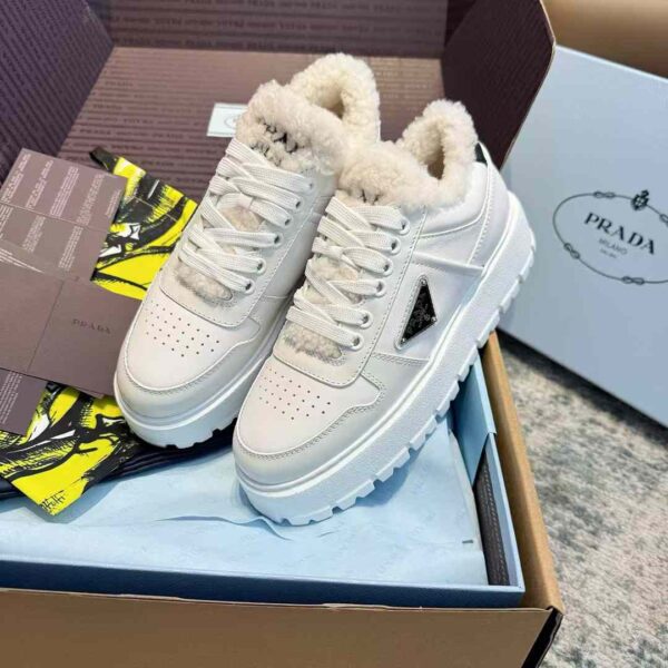 PRADA Lamb fur sneakers
