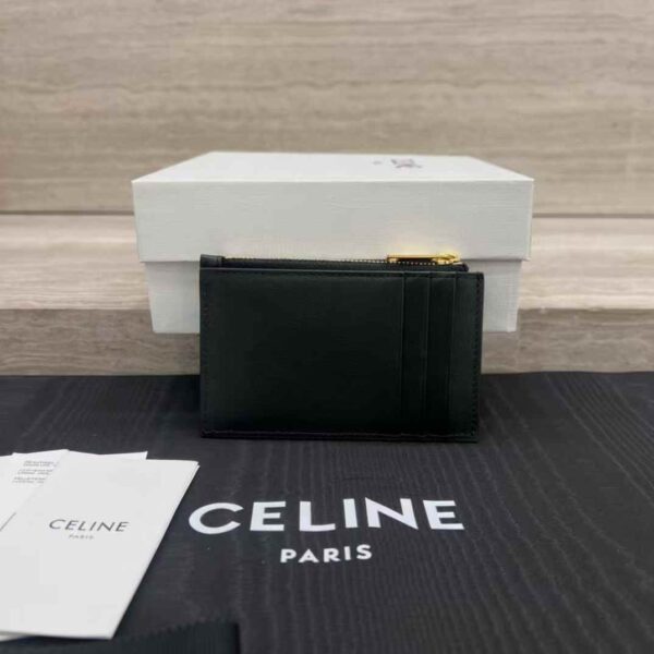 CELINE CARD HOLDER CUIR TRIOMPHE IN SHINY CALFSKIN
