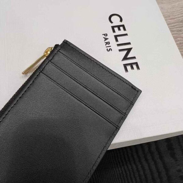 CELINE CARD HOLDER CUIR TRIOMPHE IN SHINY CALFSKIN