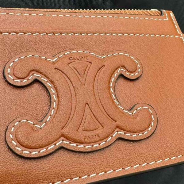 CELINE CARD HOLDER CUIR TRIOMPHE IN SHINY CALFSKIN