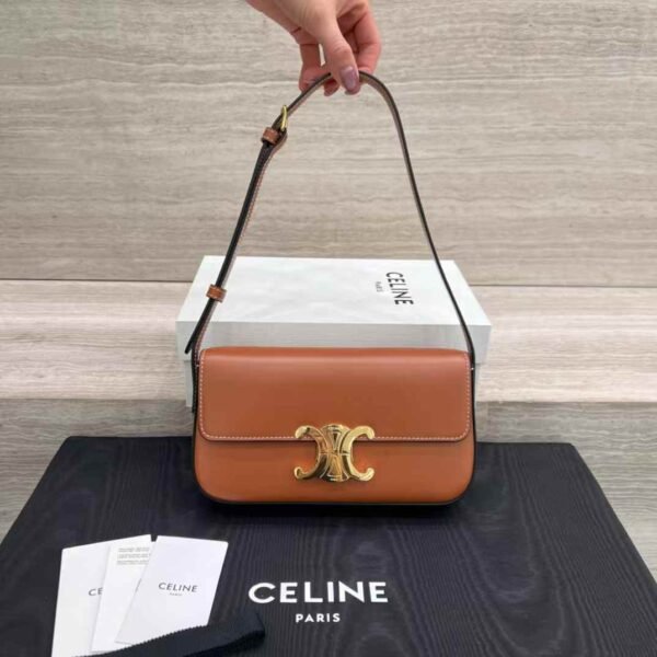 CELINE SHOULDER BAG CLAUDE in Natural Calfskin