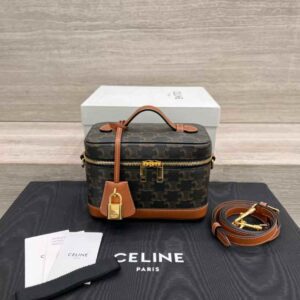 CELINE VANITY in Triomphe Canvas and calfskin