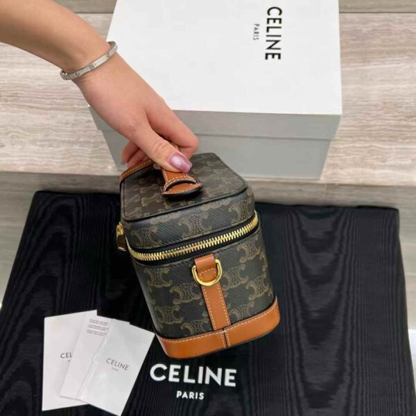 CELINE VANITY in Triomphe Canvas and calfskin