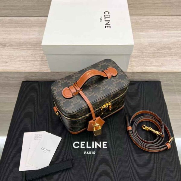 CELINE VANITY in Triomphe Canvas and calfskin