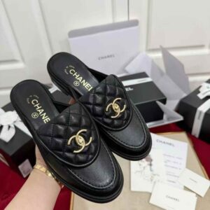 CHANEL 25C VINTAGE Buckle Mueller slippers