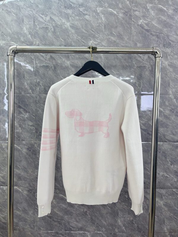THOM BROWNE  Classic puppy knitted cardigan