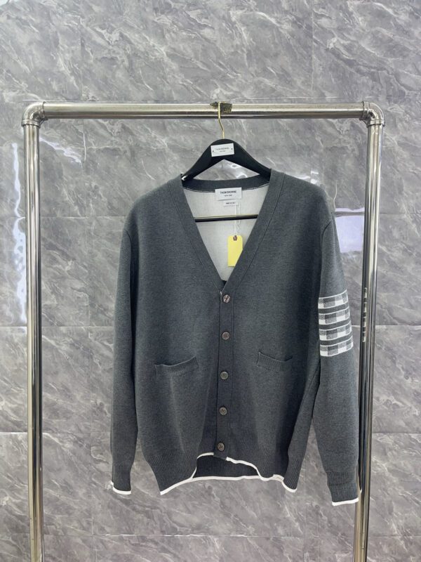 THOM BROWNE  Classic puppy knitted cardigan