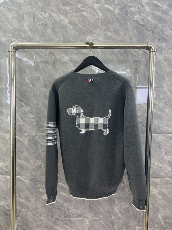 THOM BROWNE  Classic puppy knitted cardigan