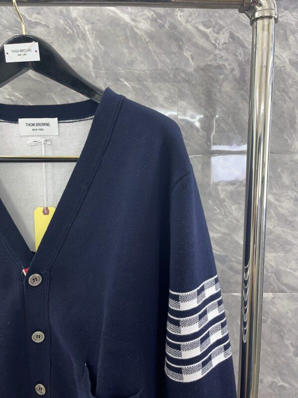 THOM BROWNE  Classic puppy knitted cardigan