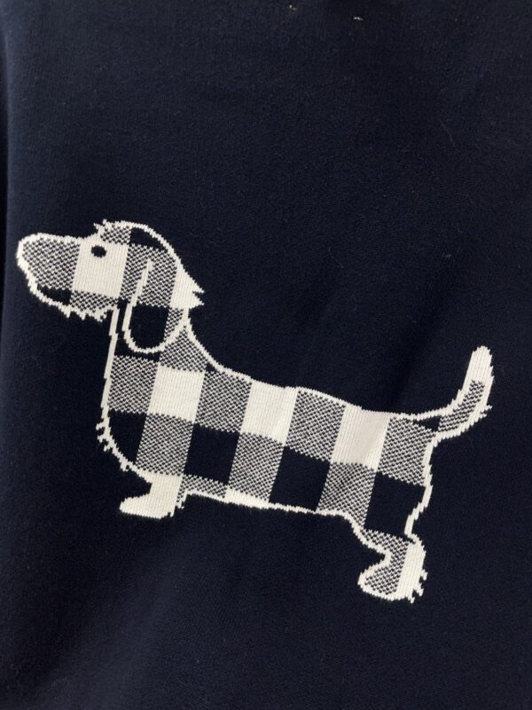 THOM BROWNE  Classic puppy knitted cardigan