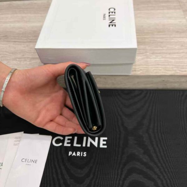 CELINE ACCORDEON CARD HOLDER IN SUPPLE GRAINED CALFSKIN