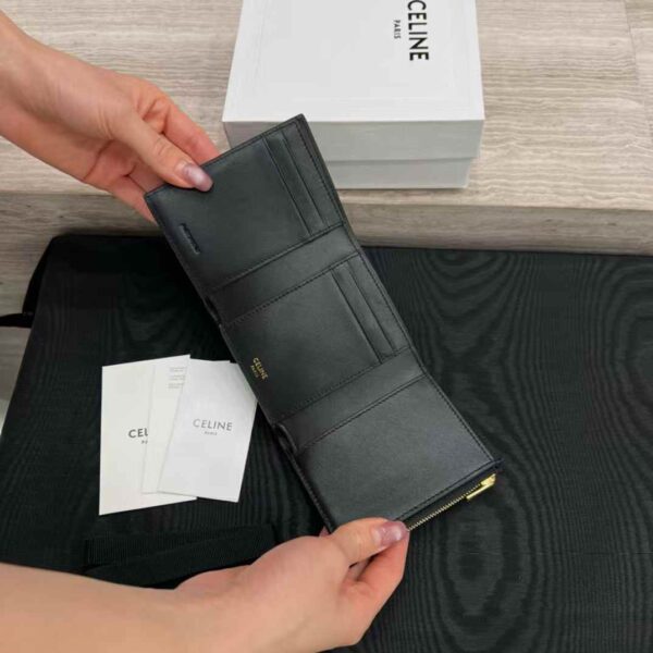 CELINE ACCORDEON CARD HOLDER IN SUPPLE GRAINED CALFSKIN