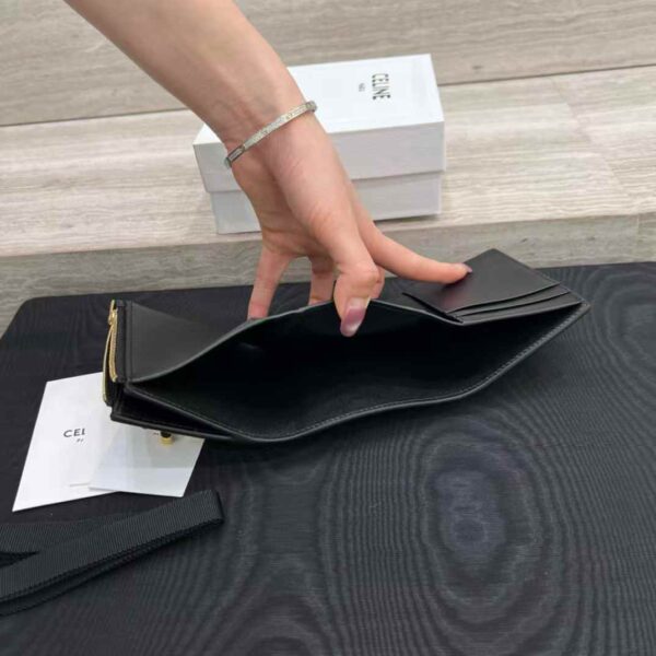 CELINE ACCORDEON CARD HOLDER IN SUPPLE GRAINED CALFSKIN