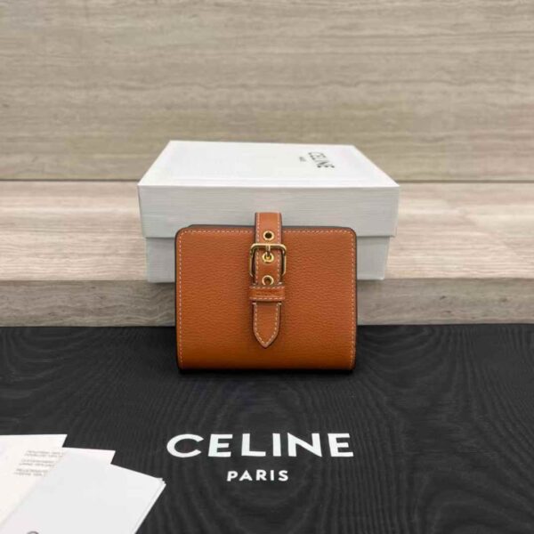 CELINE ACCORDEON CARD HOLDER IN SUPPLE GRAINED CALFSKIN