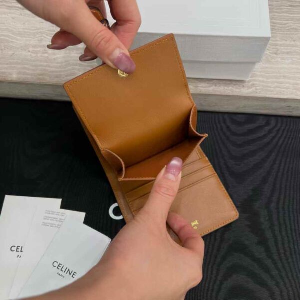 CELINE ACCORDEON CARD HOLDER IN SUPPLE GRAINED CALFSKIN