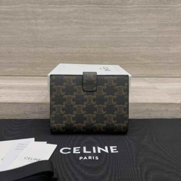 CELINE ACCORDEON CARD HOLDER IN SUPPLE GRAINED CALFSKIN
