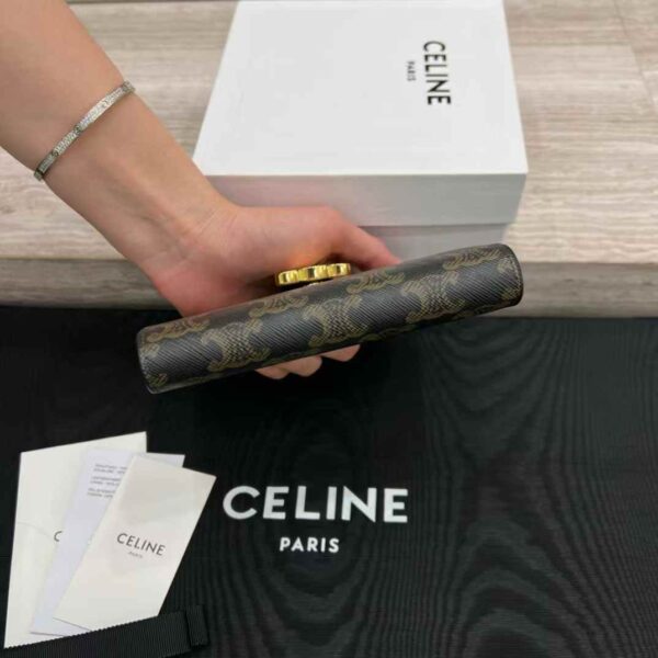 CELINE ACCORDEON CARD HOLDER IN SUPPLE GRAINED CALFSKIN