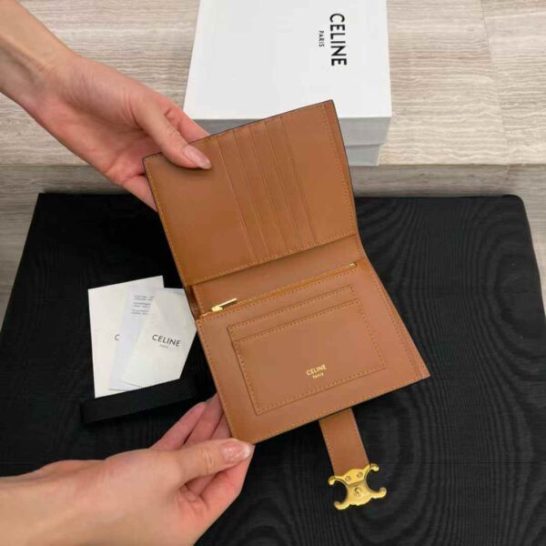 CELINE ACCORDEON CARD HOLDER IN SUPPLE GRAINED CALFSKIN
