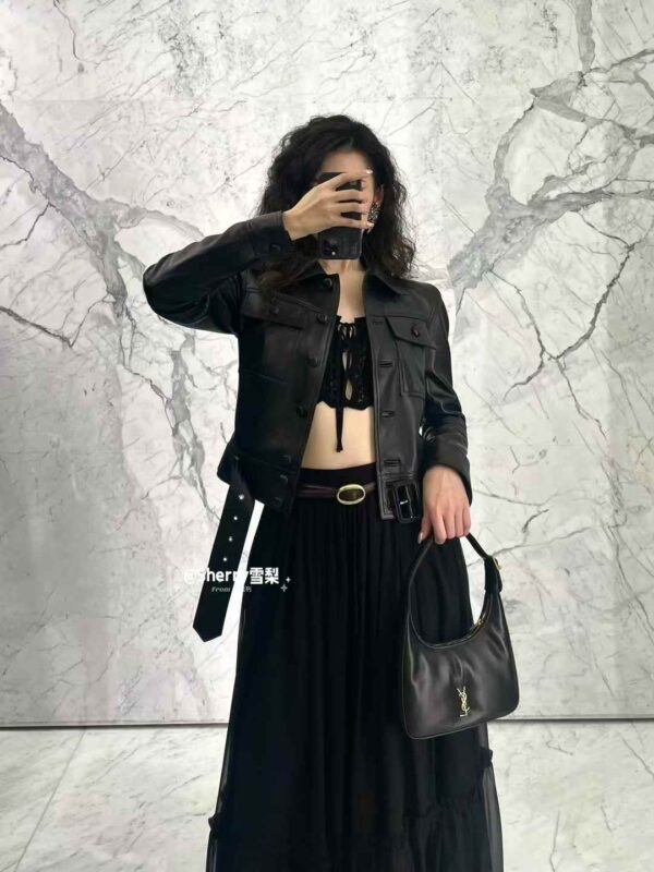 YSL calypso mini hobo in plunged lambskin