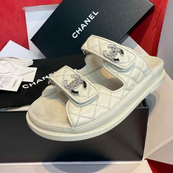 Chanel oil wax slippers