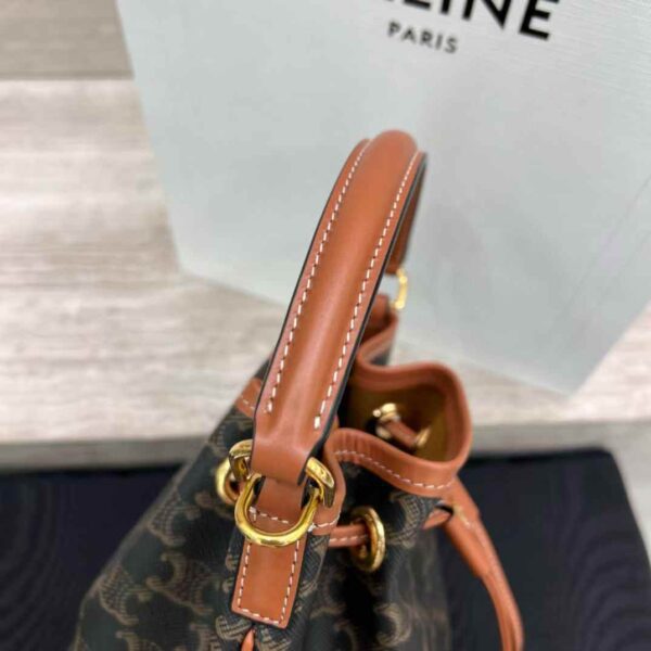 CELINE TEEN CLARA BAG IN Triomphe Canvas and calfskin
