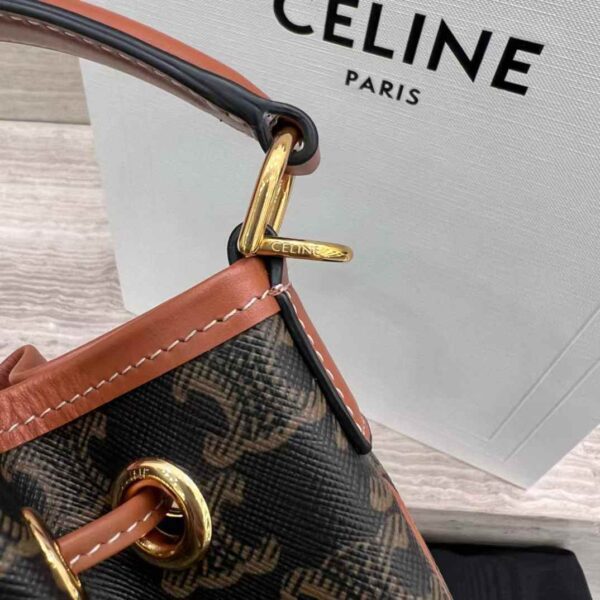 CELINE TEEN CLARA BAG IN Triomphe Canvas and calfskin