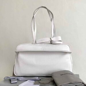 BALENCIAGA Women's Carrie Bowling Bag in White