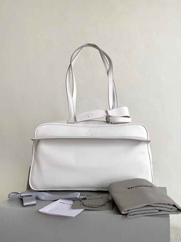 BALENCIAGA Women's Carrie Bowling Bag in White