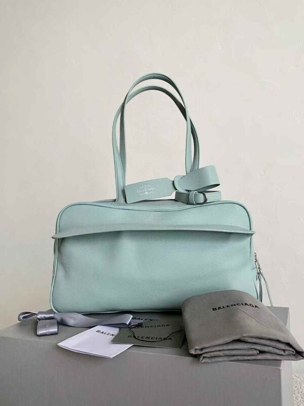 BALENCIAGA Women's Carrie Bowling Bag  in Mineral Green