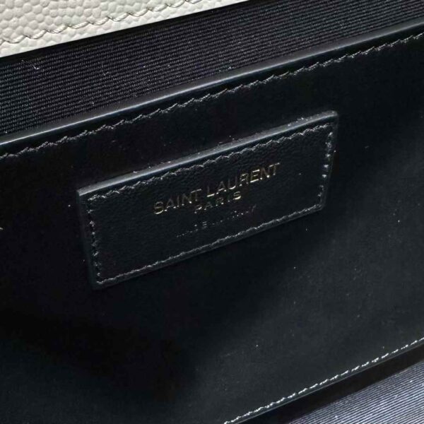 YSL envelope medium in quilted grain de poudre embossed leather